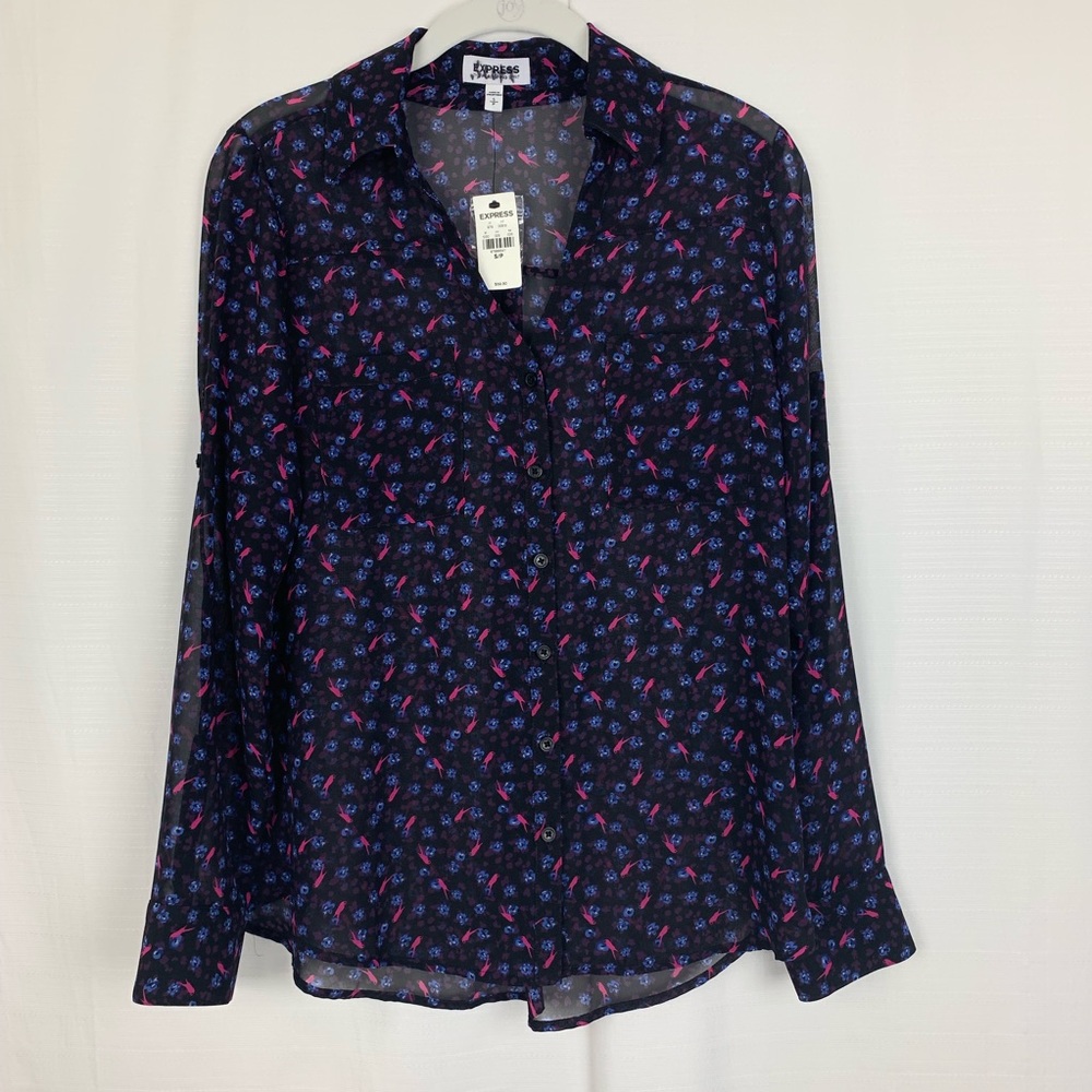 Express Portofino Floral Bird NWT